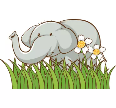 Klebefolie für Möbel Elefant im garten - TenStickers