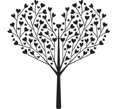 Wandtattoo natur herzbaum - TenStickers