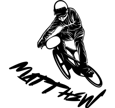 Wandtattoo extremsport radfahrer in aktion - TenStickers