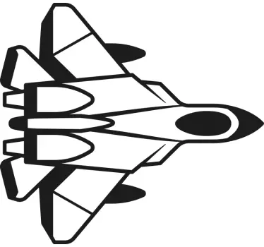 Tuning Aufkleber stilisierte düsenflugzeuge - TenStickers