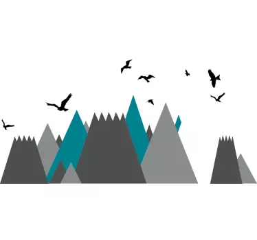 Sticker Natur Schneebedeckter berg - TenStickers