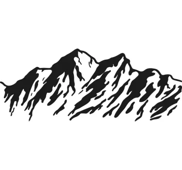Wandtattoo Natur umriss der bergkette - TenStickers