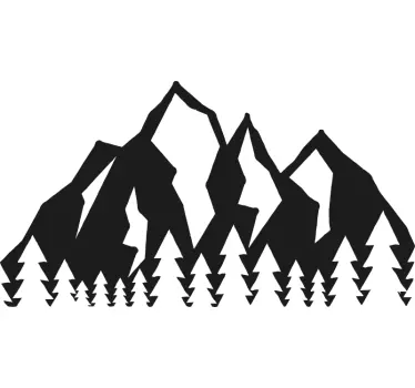 Wandtattoo Natur umriss der berglandschaft - TenStickers