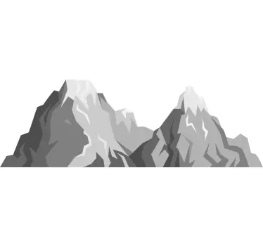 Wandtattoo natur berge in grau - TenStickers