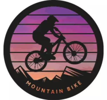 Sticker Natur Sonnenuntergang mountainbike - TenStickers