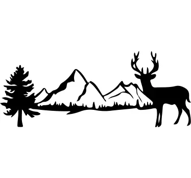 Fenster Auto Sticker Schweiz mit hirsch - TenStickers