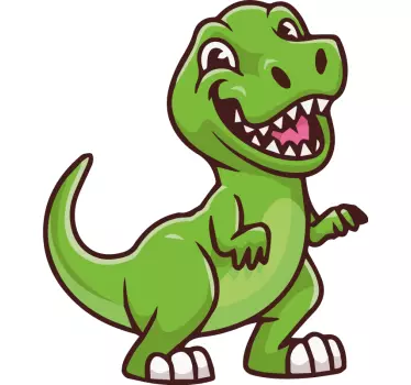 Dino Aufkleber Niedlicher dinosaurier tyrannosaurus cartoon - TenStickers