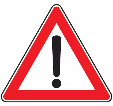 Wandtattoo Achtung Schild - TenStickers