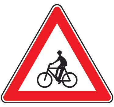 Fahrrad Aufkleber Achtung Radfahrer - TenStickers