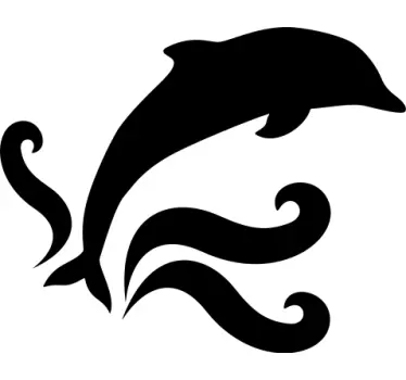 Springender Delphin Folie Duschkabine - TenStickers