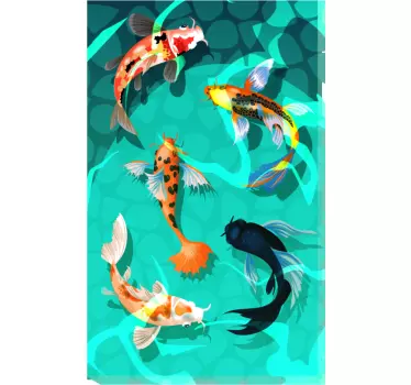 Folie Duschkabine Koi-dusche - TenStickers