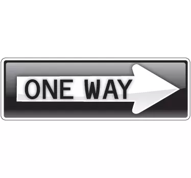 Wandtattoo Schild One Way - TenStickers