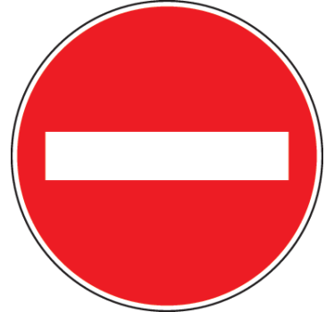 Durchfahrt verboten Schild Sticker - TenStickers