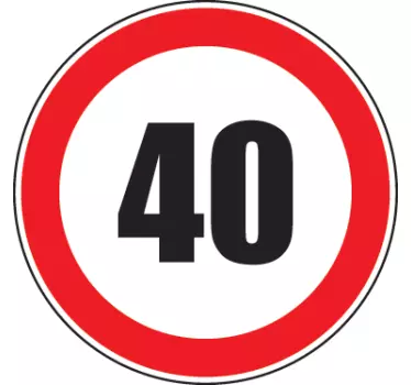 40 km/h Aufkleber - TenStickers