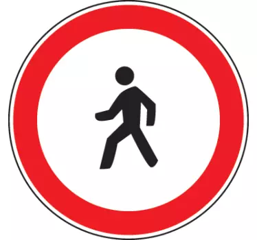 Fußgänger Verboten Sticker - TenStickers
