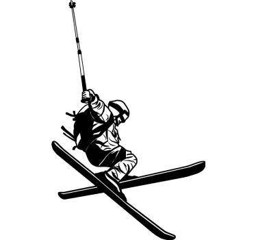 Aufkleber Extremsport Mann skifahren - TenStickers