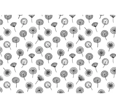 Notebook Aufkleber Löwenzahnmuster - TenStickers