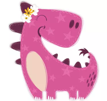 Dino Aufkleber Dinosaurier mädchen - TenStickers