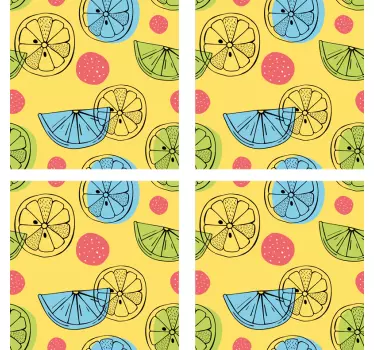 Fliesenaufkleber mit fruchtmuster - TenStickers