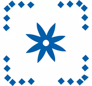 Fliesenaufkleber mit ornamentalem botanischen motiv - TenStickers