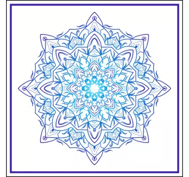 Fliesenaufkleber aufwendig blaues mandala - TenStickers