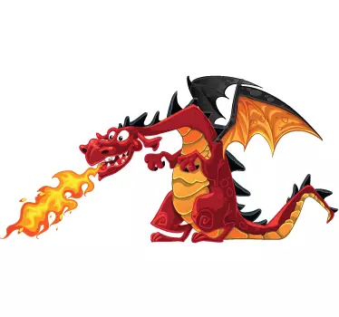 Feuerdrache Aufkleber - TenStickers