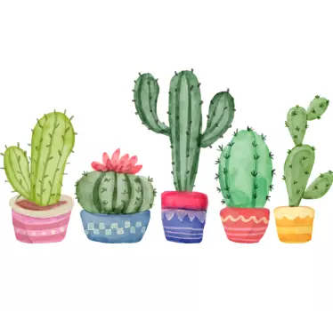 Wandtattoo blumen und kaktus pflanzen sortiment - TenStickers