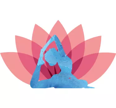 Wandtattoo natur yoga pose lotusblüte - TenStickers