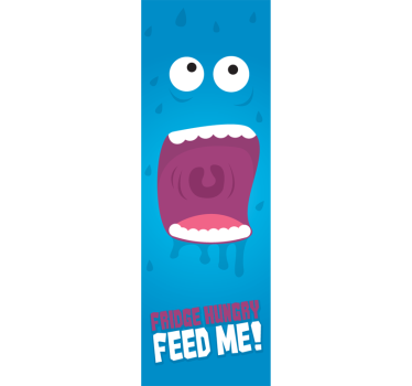 Feed Me Monster Kühlschrank Folie - TenStickers
