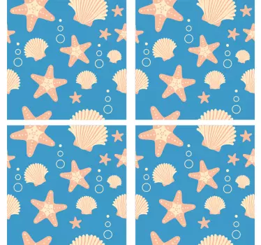 Fliesenaufkleber küstenmuster - TenStickers