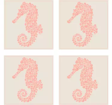 Fliesenaufkleber mit seepferdchen-muster - TenStickers