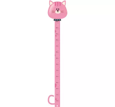 Rosa Katze Maßband Aufkleber - TenStickers
