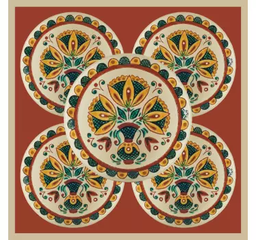 Fliesenaufkleber lebendige blumenmosaike - TenStickers