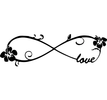 Liebe sticker unendliche blumenliebe - TenStickers