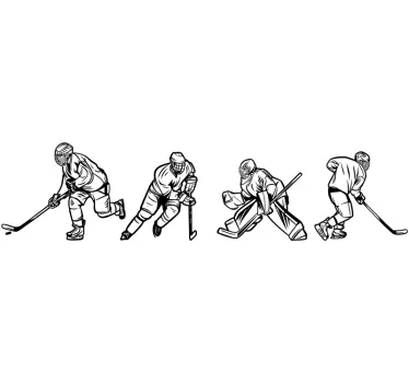 Wandtattoo Eishockeyspieler - TenStickers