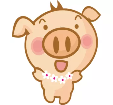Hawaii Schwein Sticker - TenStickers