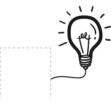 Lichtschalter aufkleber glühbirnen verbindung - TenStickers