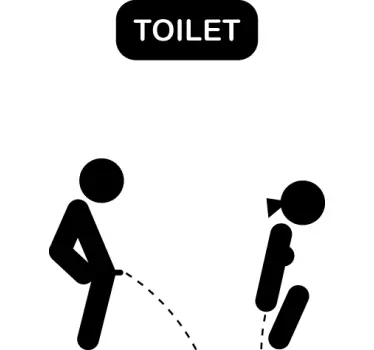 Aufkleber Toilettenschild - TenStickers