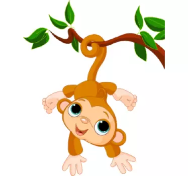 Wandtattoo Kleiner Affe für Kinder - TenStickers