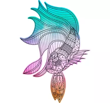 Fisch aufkleber buntes fischdesign - TenStickers