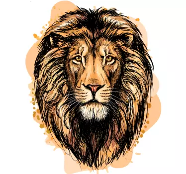 Wandtattoo Wohnzimmer  wildes Tier Löwen - TenStickers