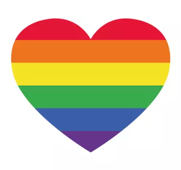 Liebe sticker regenbogen herz - TenStickers