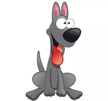 Grauer Hund Aufkleber - TenStickers