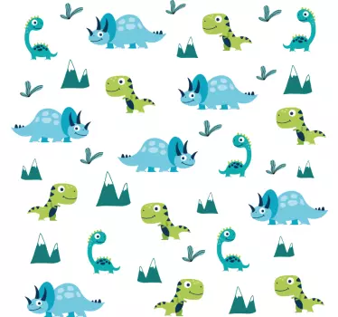 Dino Aufkleber Nordische dinosaurier gebirgsset - TenStickers