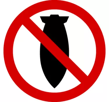 Keine Bomben mehr Aufkleber - TenStickers