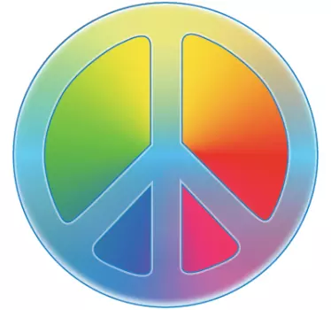 Farbiges Peace Zeichen Aufkleber - TenStickers