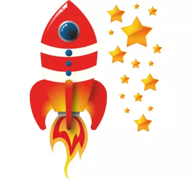 Rakete Aufkleber - TenStickers