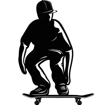 Wandtattoo extremsport skateboarder sprungaktion - TenStickers