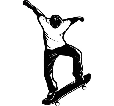 Wandtattoo extremsport skateboarder beim trick - TenStickers