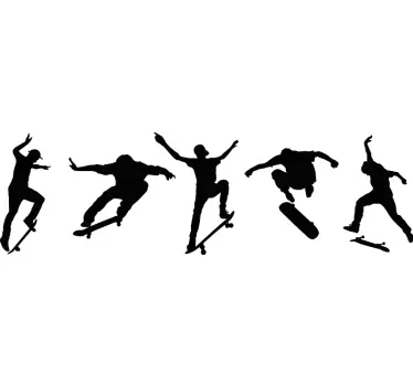 Wandtattoo extremsport skateboard trick silhouetten - TenStickers